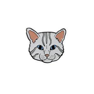 Enamel Pin Custom Lapel The White Cat Pin Pet-  Cat Pin